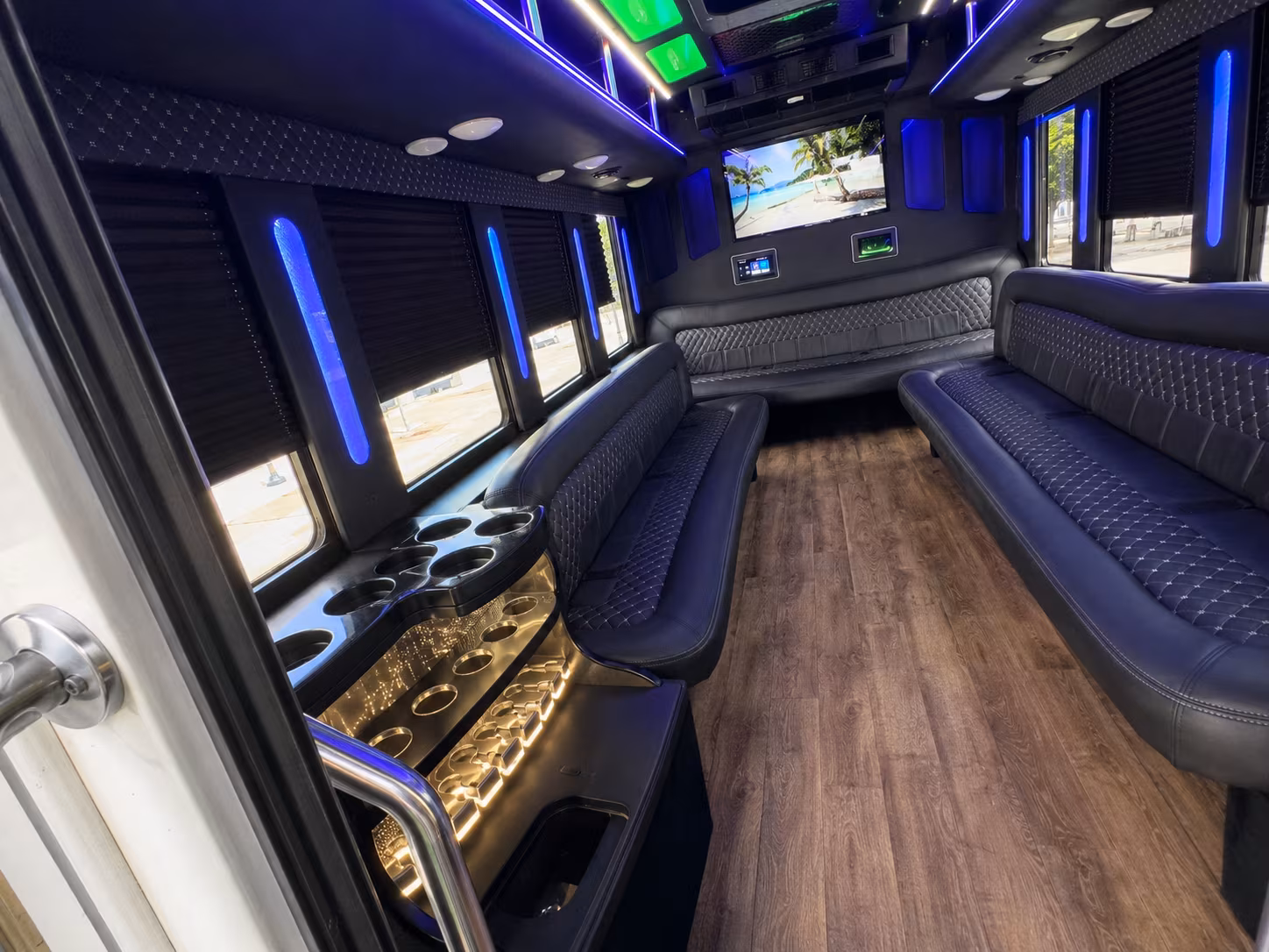 Baltimore Prom & Homecoming Transportation party bus interior