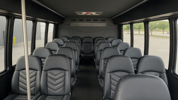 Interior of Charter Bus Company Baltimore's 30 Passenger Minibus in Baltimore