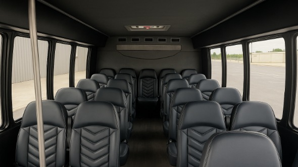 Interior of Charter Bus Company Baltimore's 35 Passenger Minibus in Baltimore