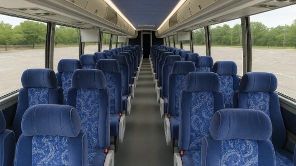 Interior of Charter Bus Company Baltimore's 40 Passenger Charter Bus in Baltimore