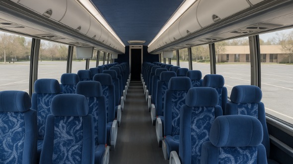 Interior of Charter Bus Company Baltimore's 45 Passenger Charter Bus in Baltimore