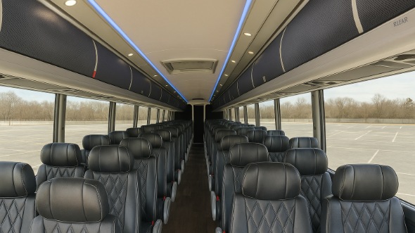 Interior of Charter Bus Company Baltimore's 48 Passenger Charter Bus in Baltimore