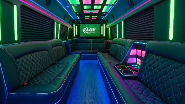 baltimore 25 passenger party bus interior